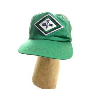 Vintage Trucker Hat Way Grade Green 1980’s